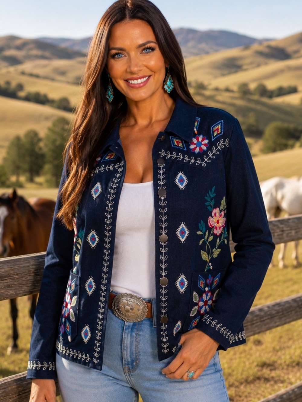 Johnny Was Western Mila beaded embroidered jacket NWT - Picture 8 of 13